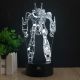 Beling 3D lampa, Megatron, 7 farebná AQS487