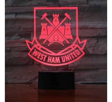 Beling 3D lampa,Whest Ham United , 7 farebná S3D71VL