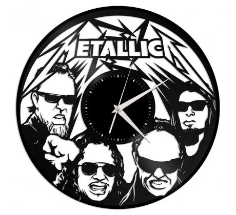 Beling vinylové hodiny Metallica čierne SDFL85