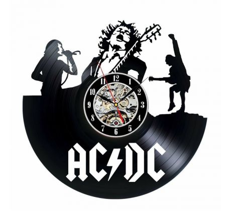 Beling vinylové hodiny AD/DC, čierne S300