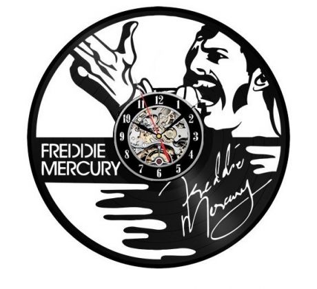 Beling vinylové hodiny Freddie Mercury čierne AS854