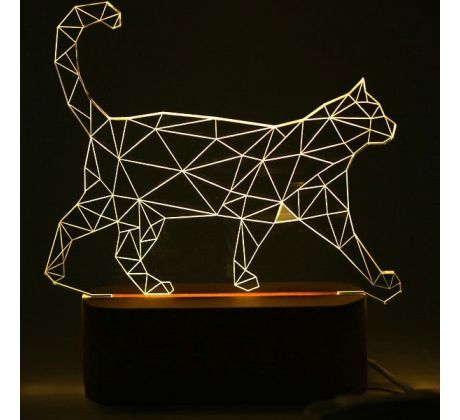 Beling 3D lampa,  mačka, 7 farebná S4ASC313