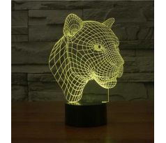 Beling 3D lampa, Hlava tigra , 7 farebná S4PLNC