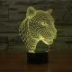 Beling 3D lampa, Hlava tigra , 7 farebná S4PLNC