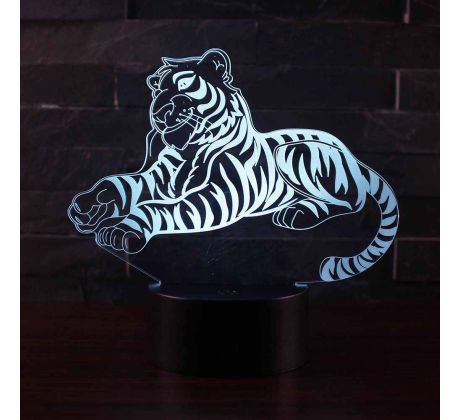 Beling 3D lampa,Tiger , 7 farebná S4AJFC