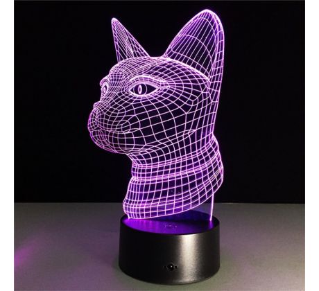 Beling 3D lampa, egyptská mačka, 7 farebná S4ASCS32