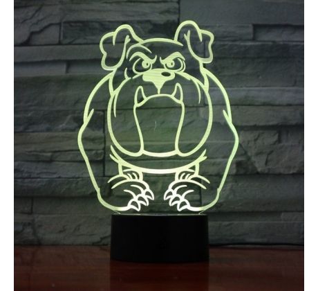 Beling 3D lampa,Pitbull , 7 farebná LEQ52