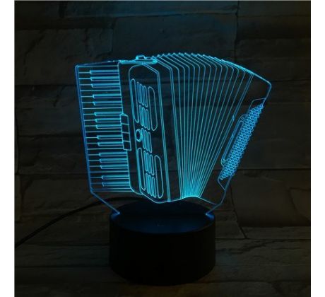 Beling 3D lampa, Harmonika, 7 farebná L341