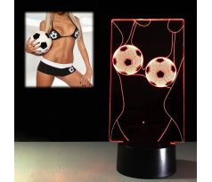 Beling 3D lampa,futbalová podprsenka , 7 farebná RCD652L