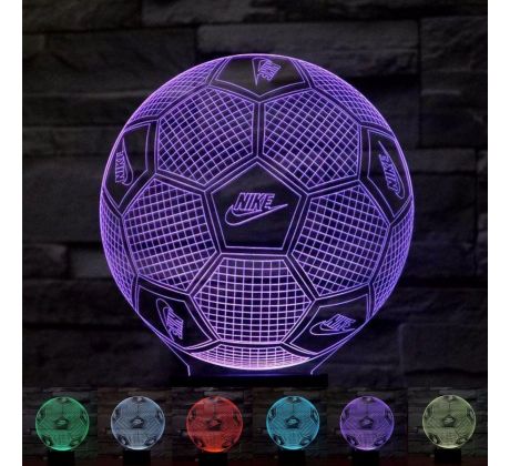 Beling 3D lampa,Nike lopta , 7 farebná S3DA8L