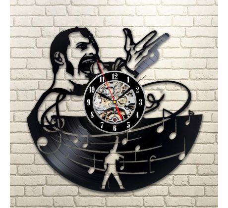 Beling vinylové hodiny Freddie Mercury čierne, AS785S695