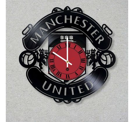 Beling vinylové hodiny Manchester united čierne, GCW52D