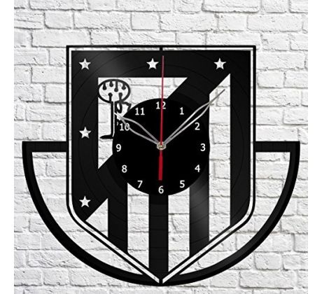 Beling vinylové hodiny Atletico De Madrid čierne, 59GC2D