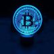 Beling 3D detská LED lampa, Bitcoin ,nočné svetlo pre deti, 16 farieb S433P54SS6