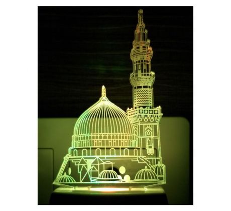 Beling 3D lampa, Ajanta macca madina, 7 farebná SMNSQ209