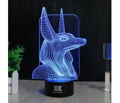 Beling 3D lampa, Anubis, 7 farebná SMNSQ209ST