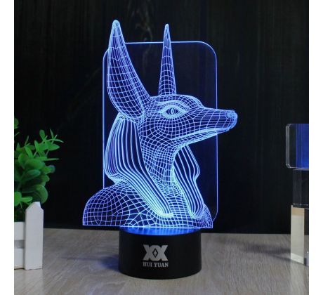 Beling 3D lampa, Anubis, 7 farebná SMNSQ209ST