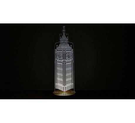 Beling 3D lampa, Big ben, 7 farebná SMAQ5ST