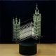 Beling 3D lampa, Big ben 2, 7 farebná SMAQQ5ST