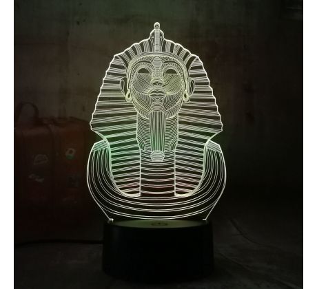 Beling 3D lampa, Faraón Tutanchamón, 7 farebná SMMN8
