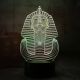 Beling 3D lampa, Faraón Tutanchamón, 7 farebná SMMN8
