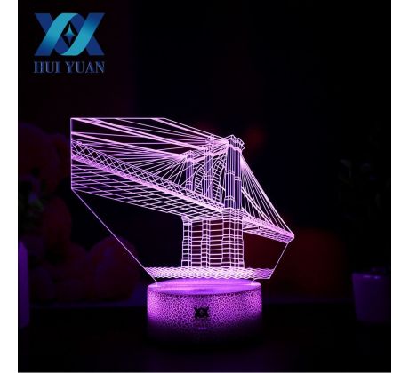 Beling 3D lampa, Golden bridge, 7 farebná SSQW209ST
