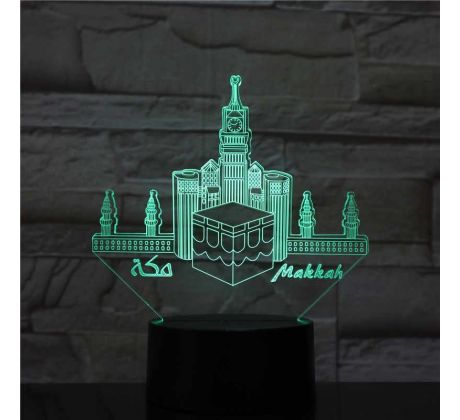 Beling 3D lampa,makkah madina, 7 farebná SEV209S45T