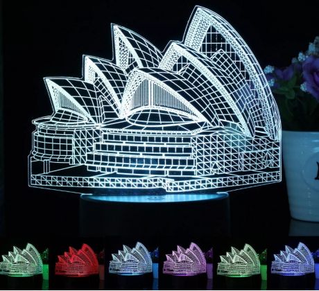 Beling 3D lampa, Sydney Opera House, 7 farebná SMNSQ209ST8