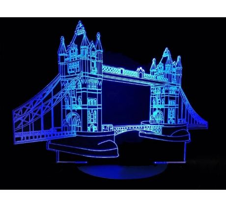 Beling 3D lampa,Tower Bridge London, 7 farebná SMSL5T8