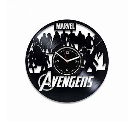 Beling vinylové hodiny Avengers  čierne, 69GDDS