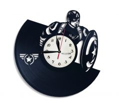 Beling vinylové hodiny Kapitan amerika čierne, 59QGDDSF