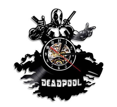 Beling vinylové hodiny Deadpool čierne, 59GDDS5FA