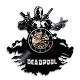 Beling vinylové hodiny Deadpool čierne, 59GDDS5FA