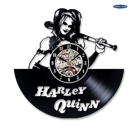 Beling vinylové hodiny Harley Quinn čierne, 59A36Q