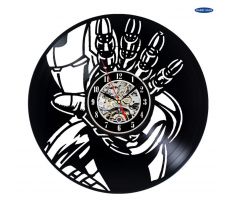 Beling vinylové hodiny Iron Man 2 čierne, 59A36Q57J