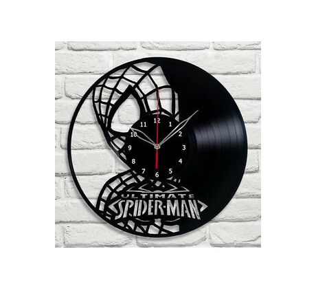 Beling vinylové hodiny Spider Man čierne, 588W6Q
