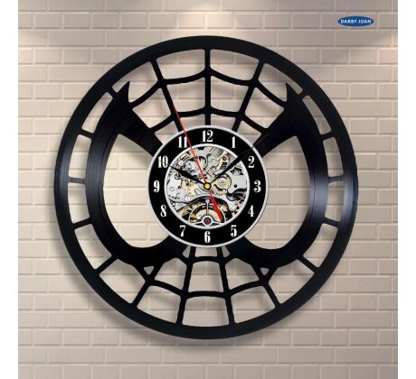 Beling vinylové hodiny Spider Man čierne, 59A36Q55R