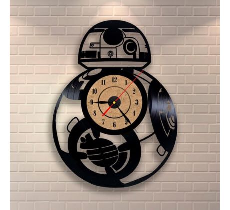 Beling vinylové hodiny BB8 čierne, 59A36Q55D