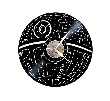 Beling vinylové hodiny Death Star 2  čierne, 59A36QDDD546