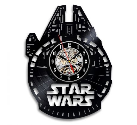 Beling vinylové hodiny Milenium falcon čierne, 59A36Q5931F