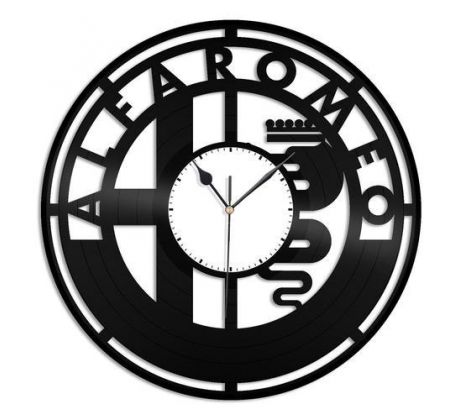 Beling vinylové hodiny Alfa Romeo čierne, 59FFJHQ