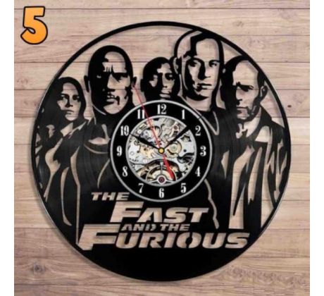 Beling vinylové hodiny Rýchlo a zbesilo čierne, 59FFJHQ57L55CX