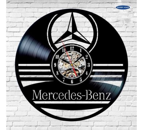 Beling vinylové hodiny Mercedes Benz čierne, 5D69FFJHQ57L