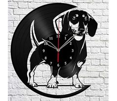 Beling vinylové hodiny Poľovnícky pes  čierne, GLX52Q57Q