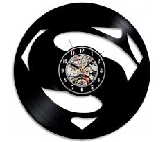 Beling vinylové hodiny Superman čierne, GLX52Q5BN557
