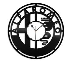 Beling nástenne vinylové hodiny Alfa Romeo čierne, 59FFJHQ