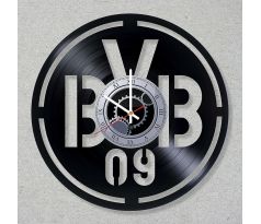 Beling nástenne vinylové hodiny BVB čierne, GC2D58