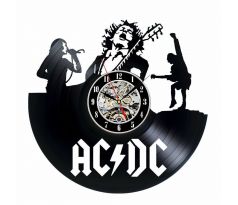 Beling nástenne vinylové hodiny AD/DC, čierne S300