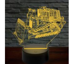 Beling 3D lampa,Buldozér , 7 farebná D58CX7DS5LD