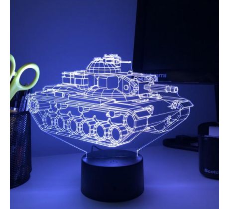 Beling 3D lampa, Tank M60 Patton  , 7 farebná 1PD5SWSSA